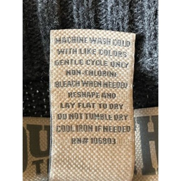 Duluth Trading Med Gray Sweater Mens Pullover Crewneck Knit Shoulder Elbow Pad - Picture 7 of 8